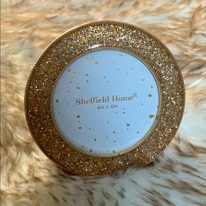 4x4 Sheffield Home Gold Glitter Frame